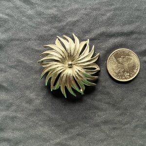 Silver Toned Floral Vintage Brooch